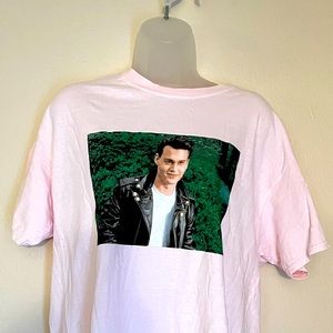 NWT Pink F21 Johnny Depp Crybaby Pink Tee M L